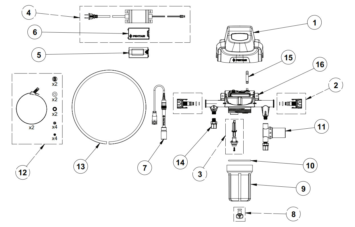 Pentair ChemCheck Replacement Parts Diagram