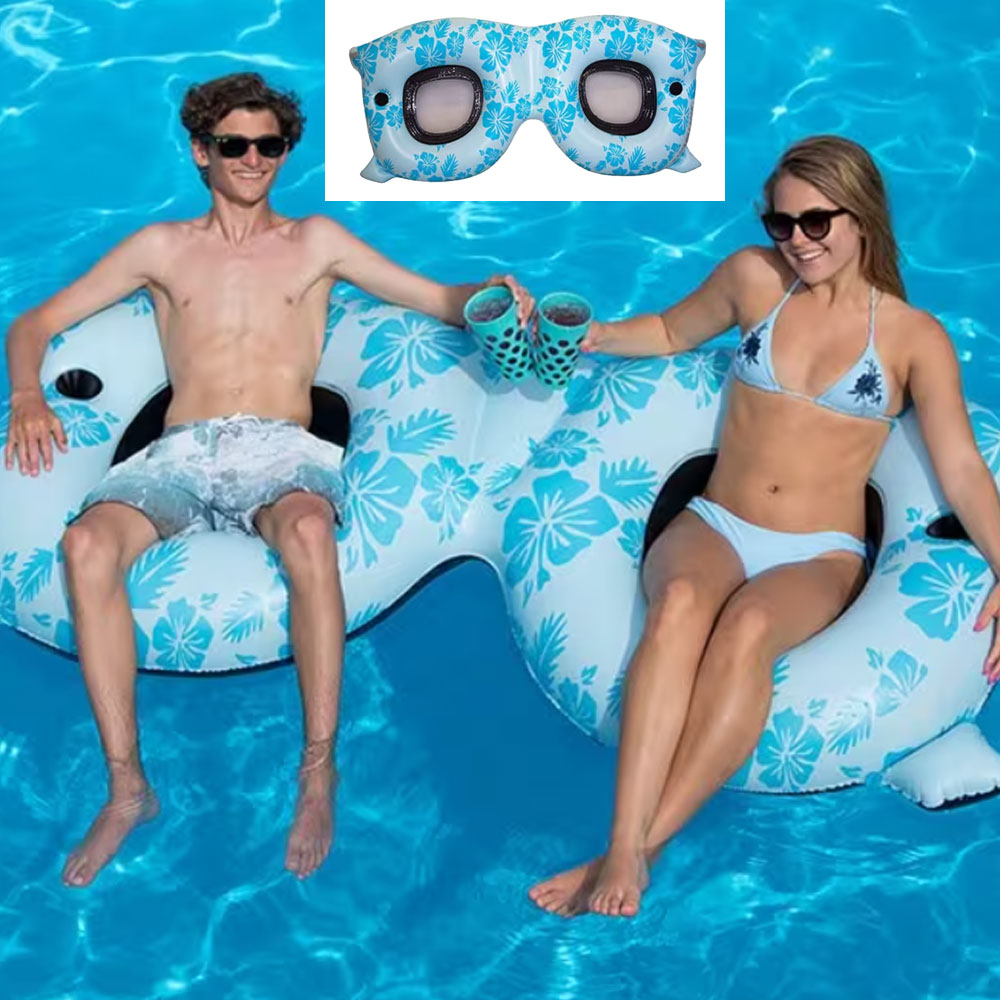 Swimming Pool Inflatable Floating Lounger Coolshades Double Mesh Seat 90435