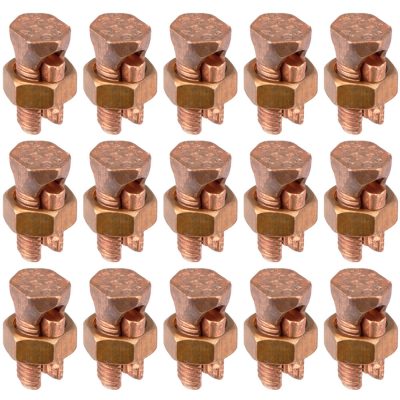 Bonding Wire Split Bolt Connector 16 - 8 AWG Copper Wire SB8 - 15 Pack