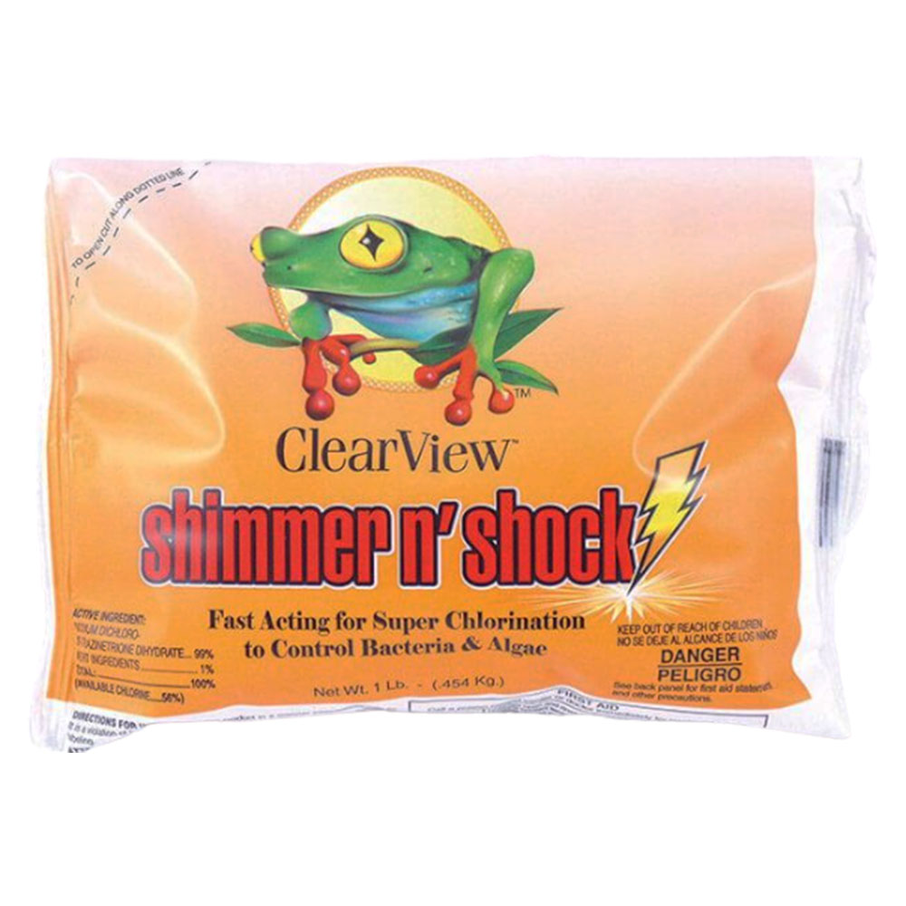 ClearView Shimmer-N' Shock Stabilized Granular Chlorine Di-Chlor 1 Lb. CVDB001