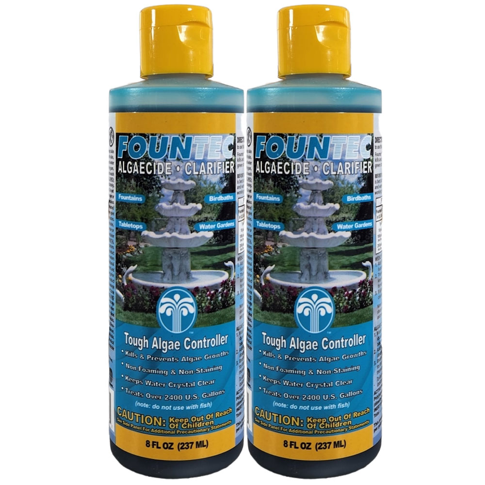 Fountec® Fountain Green Algae Remover Algaecide & Clarifier 8oz. 50008 - 2 Pack