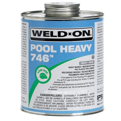 IPS Weld-On PVC 746 Pool Heavy Gray Glue 1 Quart 13567