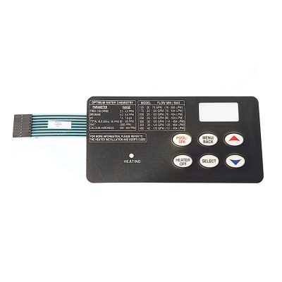 Genuine Pentair MasterTemp Max-E-Therm Heater 6 Button Membrane Keypad 461106