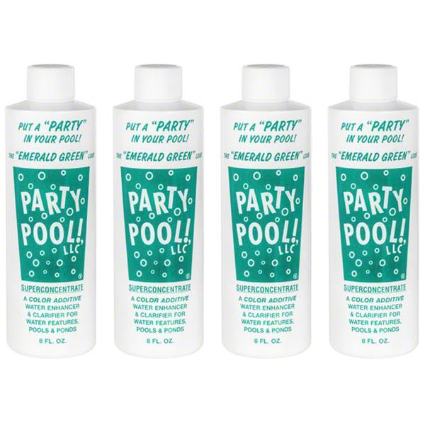 Party Pool Dye Color Additive Emerald Green 8oz 47016-00012 - 4 Pack