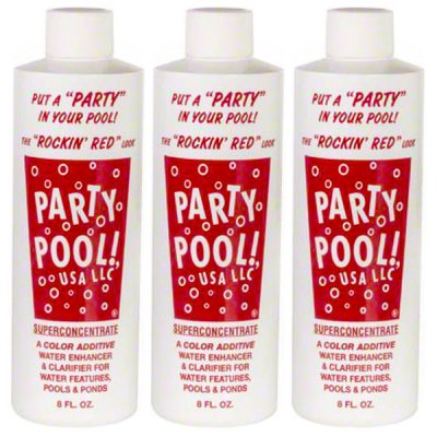 Party Pool Dye Color Additive Rockin Red 8oz 47016-00010 - 3 Pack