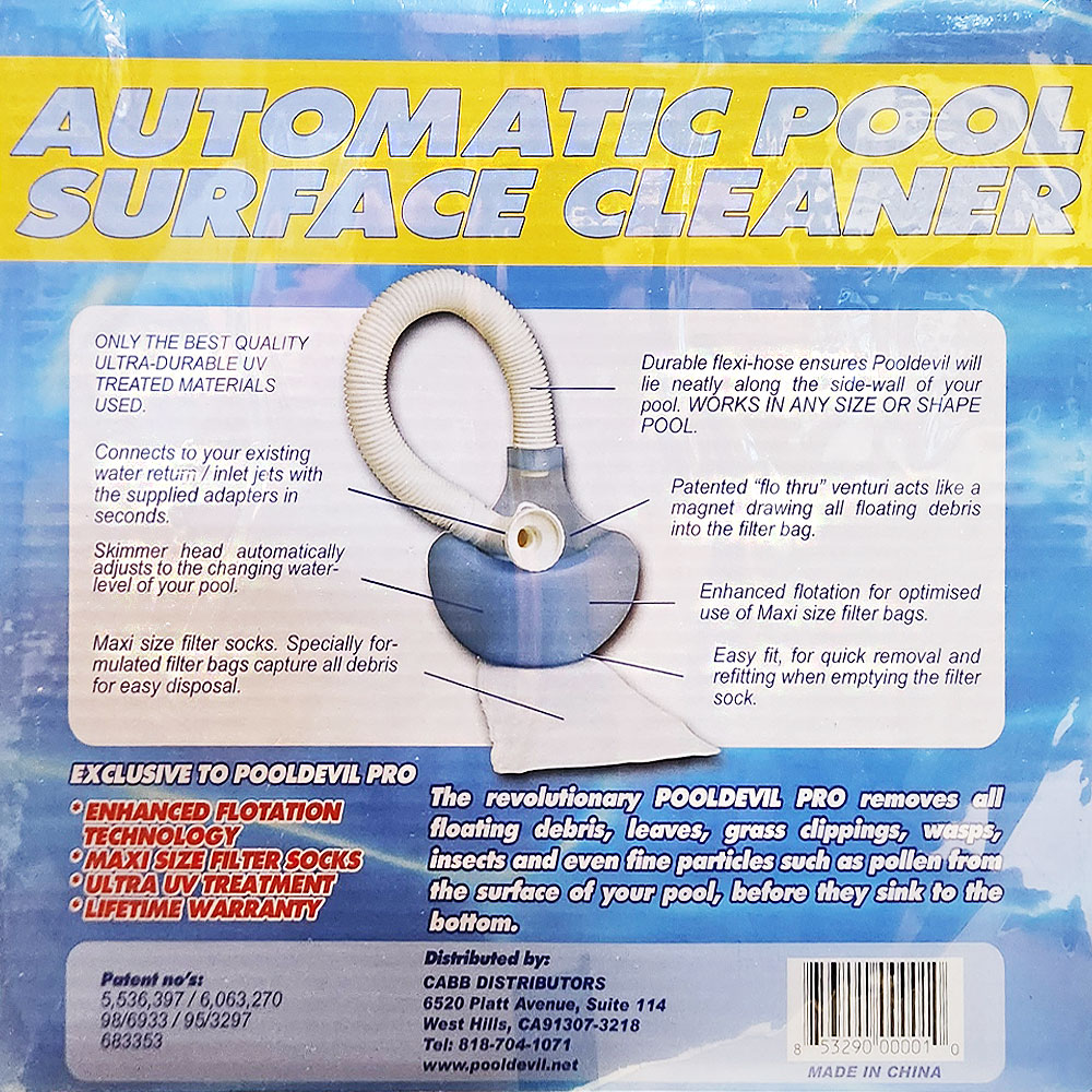 Pooldevil Pro Automatic Pool Surface Cleaner 100039