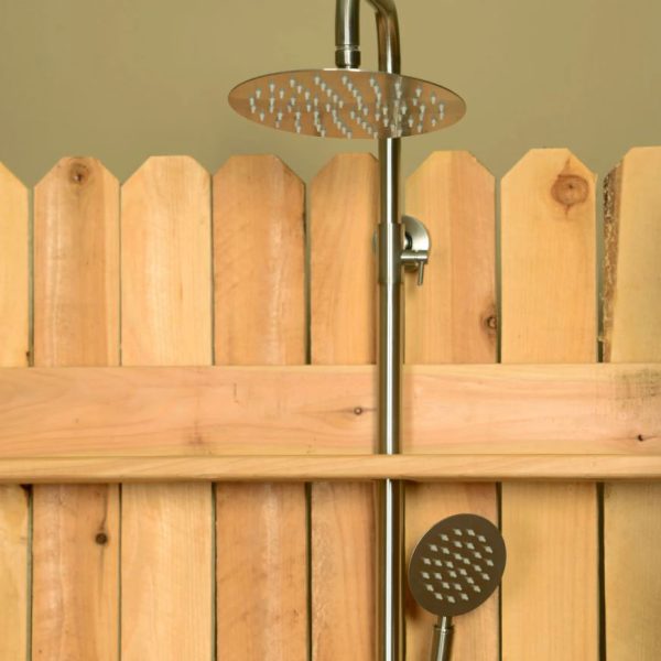 Rinse Traditional Swimming Pool Backyard Rustic Cedar Outdoor Shower
