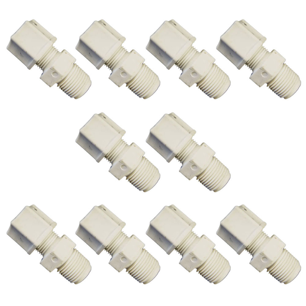 Rola-Chem 3/8in Tubing x 1/4in MNPT Tubing Connector 550193 - 10 Pack