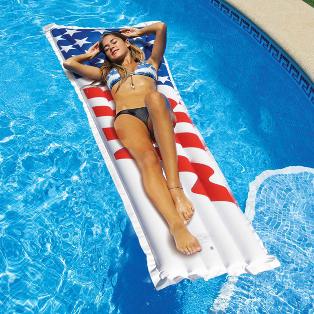 Swimline 72 inch. Patriotic American Flag Americana Inflatable Mattress 90176