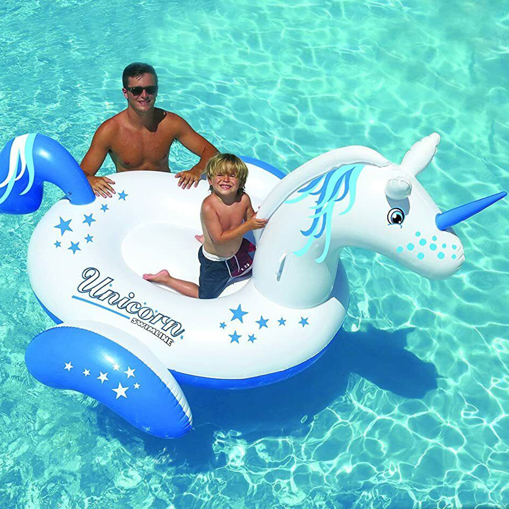 Swimline Giant Inflatable Ride-On Unicorn Pool Float 90708