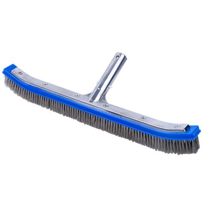 Swimming Pool Curved Stainless Steel Bristles Brush 18 inches 11025S